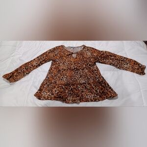Absolutely Famous Brown Long Sleeve Top